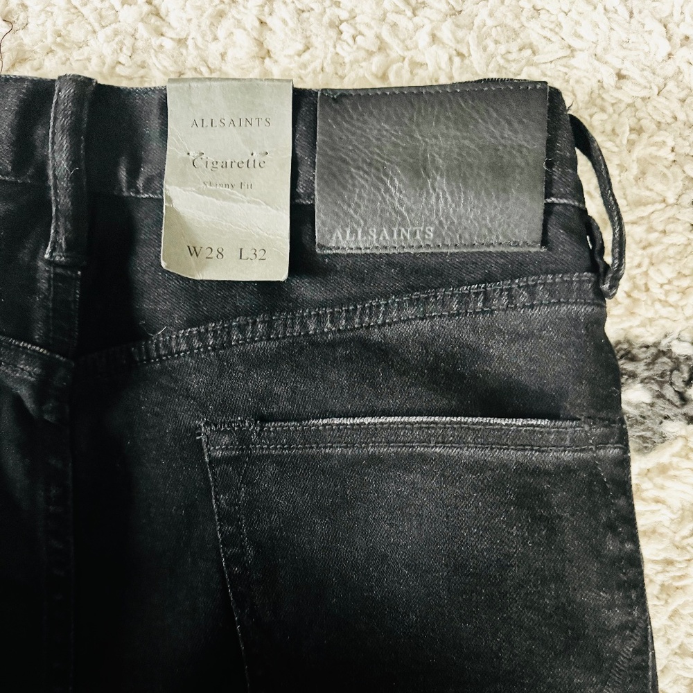 All Saints Cigarette Jeans Jet Black